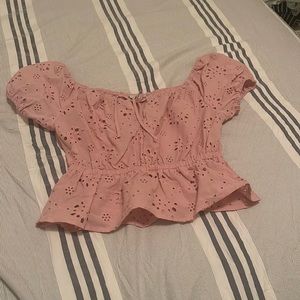 Pink off the shoulder top